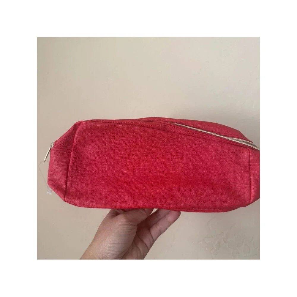 4/$25 Red XOXO Embellished Cosmetic Pouch bag travel small 3d gift her gifts A7